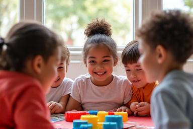 Niños desarrollando habilidades sociales a través del juego